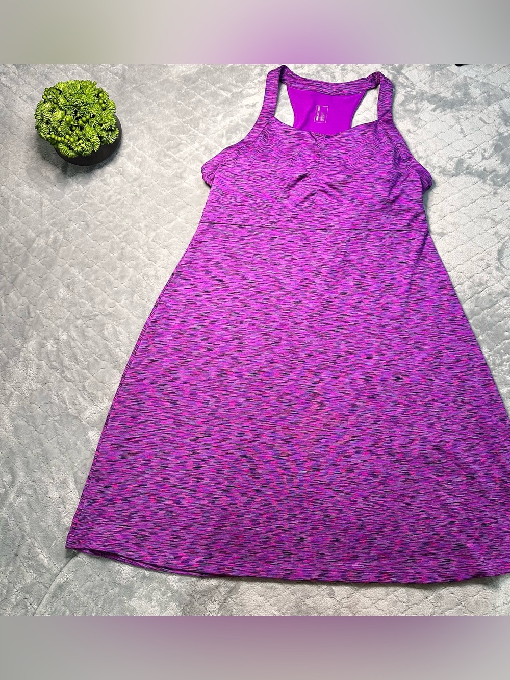 💜 Athleisure Active Racerback Workout Dress Mondetta XL Pink Purple